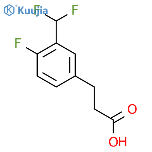 3-(3'-(Difluoromethyl)-4'-fluorophenyl)propionic acid structure