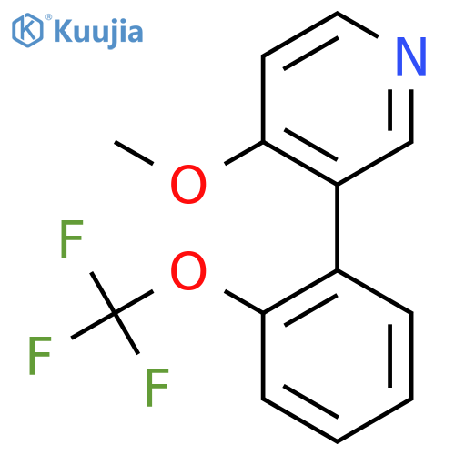 4-Methoxy-3-(2-(trifluoromethoxy)phenyl)pyridine structure