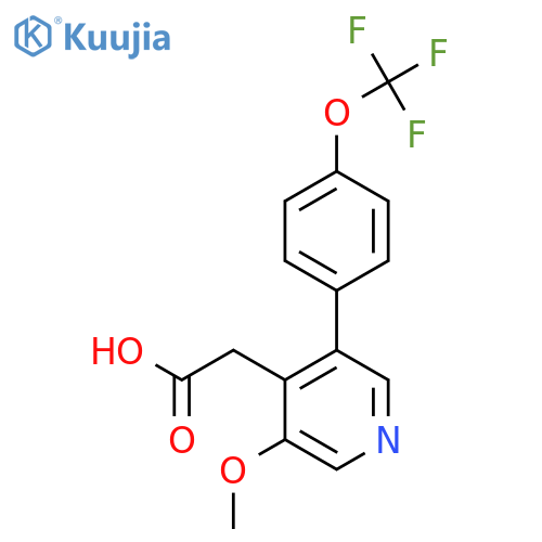 3-Methoxy-5-(4-(trifluoromethoxy)phenyl)pyridine-4-acetic acid structure