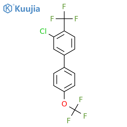 3-Chloro-4'-(trifluoromethoxy)-4-(trifluoromethyl)biphenyl structure