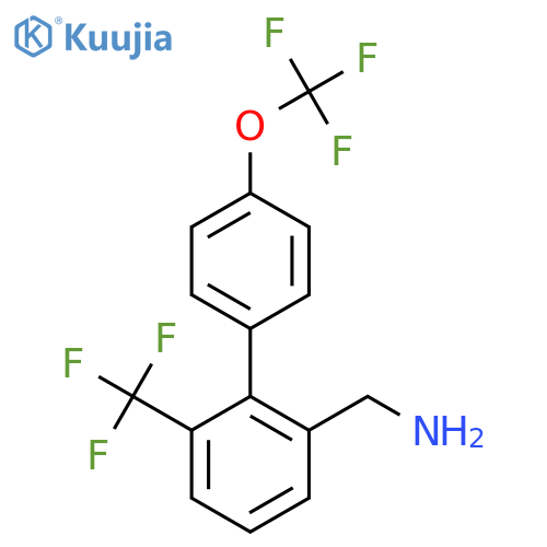 C-(4'-(Trifluoromethoxy)-6-(trifluoromethyl)biphenyl-2-yl)-methylamine structure
