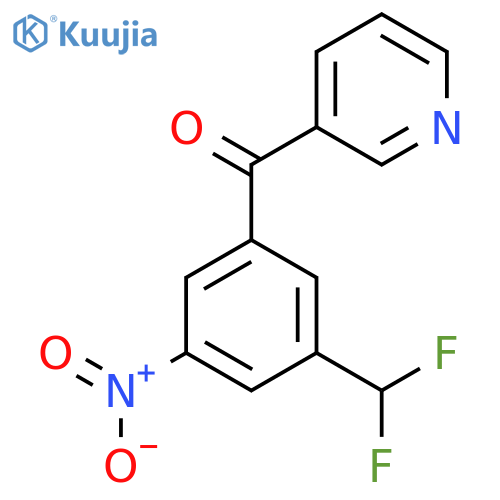 3-(3-(Difluoromethyl)-5-nitrobenzoyl)pyridine structure