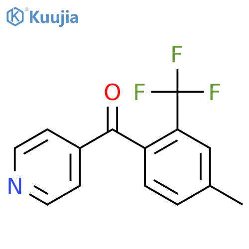 4-(4-Methyl-2-(trifluoromethyl)benzoyl)pyridine structure