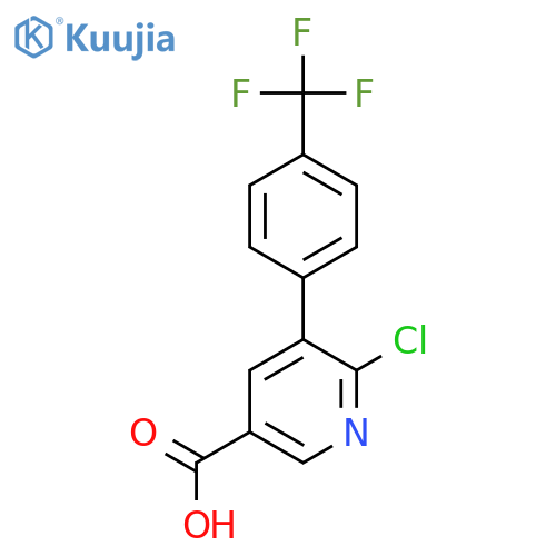 6-Chloro-5-(4-(trifluoromethyl)phenyl)nicotinic acid structure