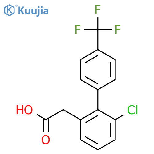 6-Chloro-4'-(trifluoromethyl)biphenyl-2-acetic acid structure