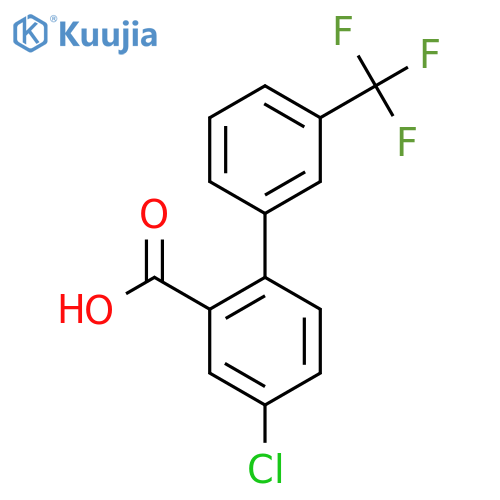 4-Chloro-3'-(trifluoromethyl)biphenyl-2-carboxylic acid structure