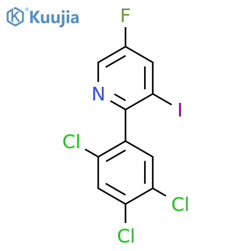 5-Fluoro-3-iodo-2-(2,4,5-trichlorophenyl)pyridine structure