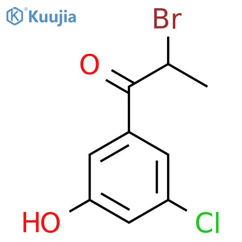 2-Bromo-3'-chloro-5'-hydroxypropiophenone structure