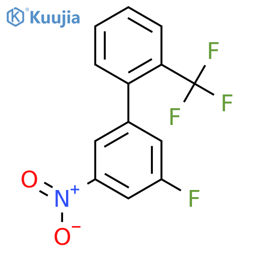 5-Fluoro-3-nitro-2'-(trifluoromethyl)biphenyl structure
