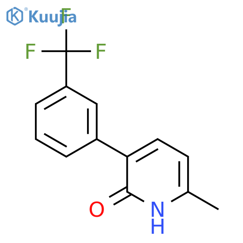 2-Hydroxy-6-methyl-3-(3-(trifluoromethyl)phenyl)pyridine structure