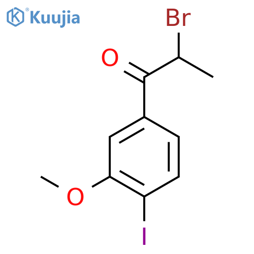 2-Bromo-4'-iodo-3'-methoxypropiophenone structure