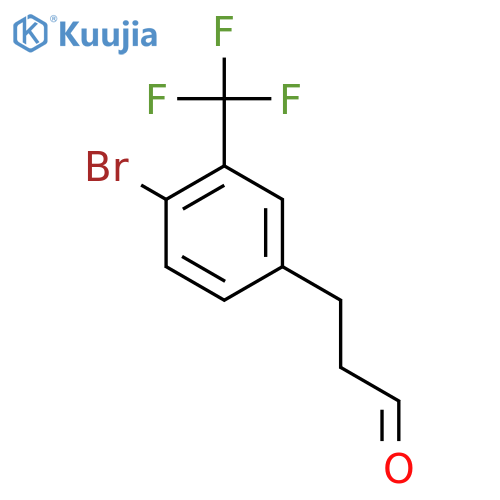 3-4-bromo-3-(trifluoromethyl)phenylpropanal structure