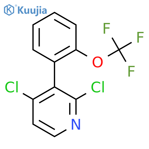 2,4-Dichloro-3-(2-(trifluoromethoxy)phenyl)pyridine structure