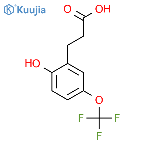 3-(2'-Hydroxy-5'-(trifluoromethoxy)phenyl)propionic acid structure