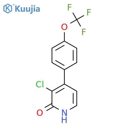 3-Chloro-2-hydroxy-4-(4-(trifluoromethoxy)phenyl)pyridine structure
