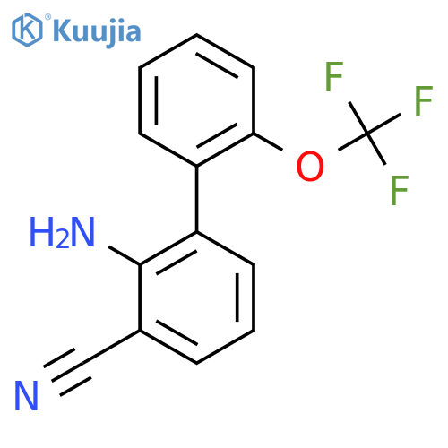 2-Amino-3-cyano-2'-(trifluoromethoxy)biphenyl structure