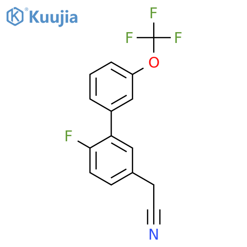 6-Fluoro-3'-(trifluoromethoxy)biphenyl-3-acetonitrile structure