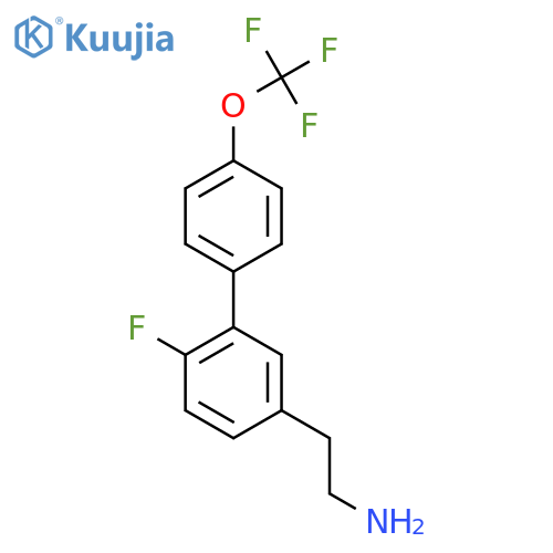 6-Fluoro-4'-(trifluoromethoxy)biphenyl-3-ethylamine structure