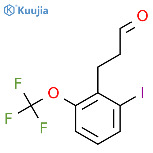 3-(2'-Iodo-6'-(trifluoromethoxy)phenyl)propionaldehyde structure