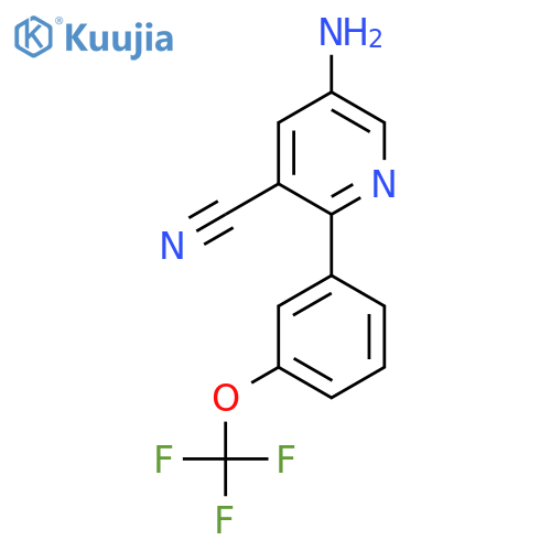 5-Amino-2-(3-(trifluoromethoxy)phenyl)nicotinonitrile structure