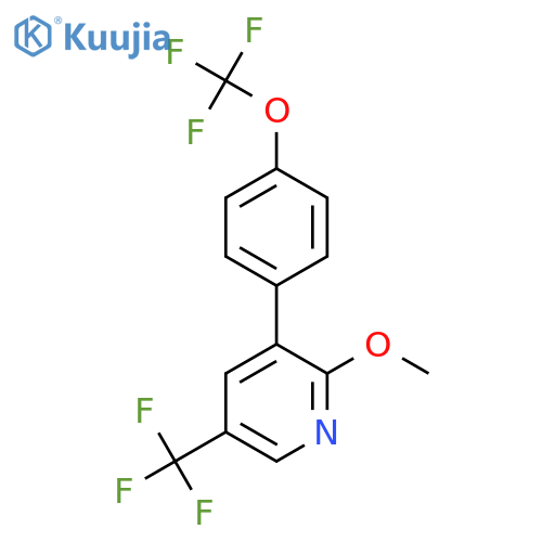 2-Methoxy-3-(4-(trifluoromethoxy)phenyl)-5-(trifluoromethyl)pyridine structure