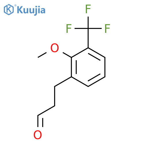 3-(2'-Methoxy-3'-(trifluoromethyl)phenyl)propionaldehyde structure