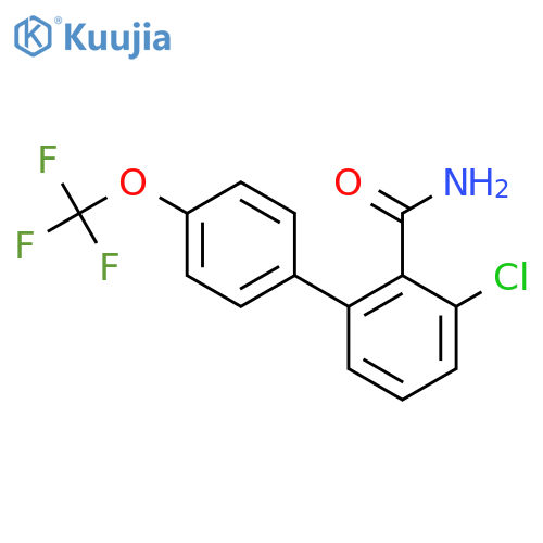 3-Chloro-4'-(trifluoromethoxy)biphenyl-2-carboxylic acid amide structure