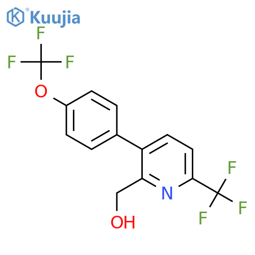 3-(4-(Trifluoromethoxy)phenyl)-6-(trifluoromethyl)pyridine-2-methanol structure