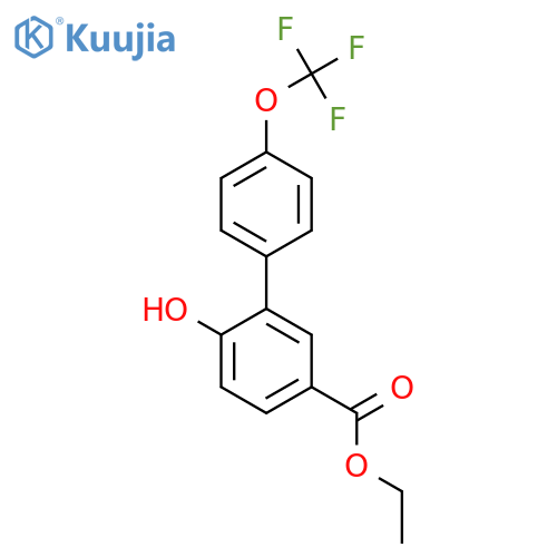Ethyl 6-hydroxy-4'-(trifluoromethoxy)biphenyl-3-carboxylate structure