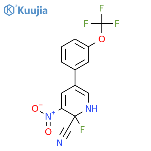 2-Fluoro-2-Cyano-3-nitro-5-(3-(trifluoromethoxy)phenyl)pyridine structure