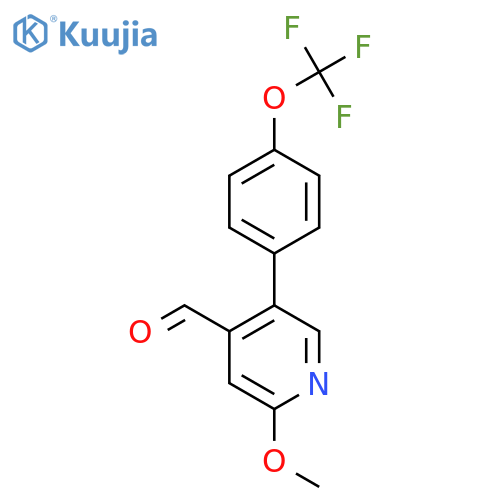 2-Methoxy-5-(4-(trifluoromethoxy)phenyl)isonicotinaldehyde structure