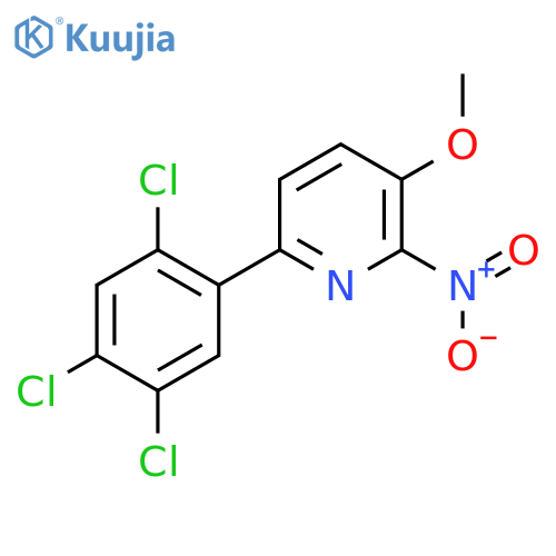 3-Methoxy-2-nitro-6-(2,4,5-trichlorophenyl)pyridine structure