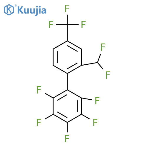 2'-Difluoromethyl-2,3,4,5,6-pentafluoro-4'-(trifluoromethyl)biphenyl structure