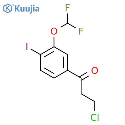 3-Chloro-3'-(difluoromethoxy)-4'-iodopropiophenone structure