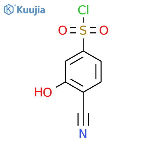 4-Cyano-3-hydroxybenzenesulfonyl chloride structure