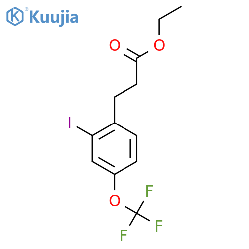 Ethyl 3-(2'-iodo-4'-(trifluoromethoxy)phenyl)propionate structure