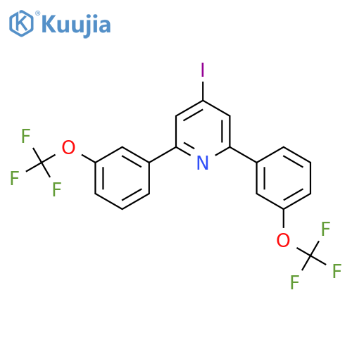 2,6-Bis(3-(trifluoromethoxy)phenyl)-4-iodopyridine structure