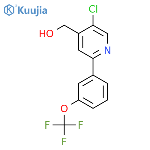 5-Chloro-2-(3-(trifluoromethoxy)phenyl)pyridine-4-methanol structure