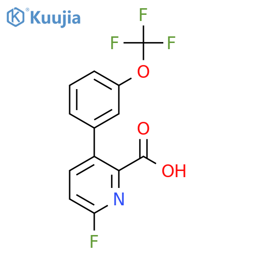 6-Fluoro-3-(3-(trifluoromethoxy)phenyl)picolinic acid structure