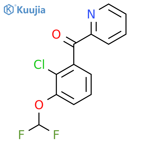 2-(2-Chloro-3-(difluoromethoxy)benzoyl)pyridine structure