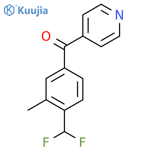 4-(4-(Difluoromethyl)-3-methylbenzoyl)pyridine structure