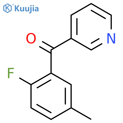 3-(2-Fluoro-5-methylbenzoyl)pyridine structure