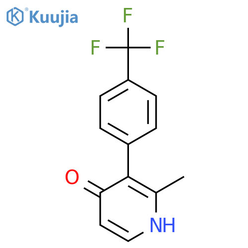 4-Hydroxy-2-methyl-3-(4-(trifluoromethyl)phenyl)pyridine structure