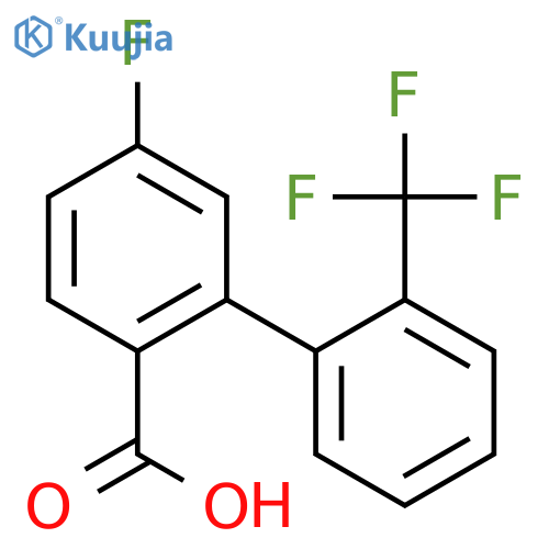 4-Fluoro-2-(2-trifluoromethylphenyl)benzoic acid structure
