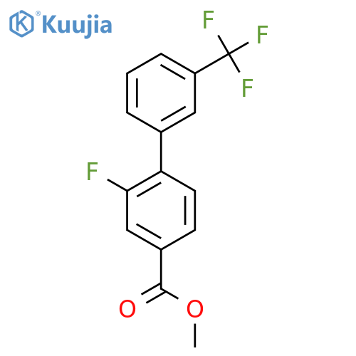 2-Fluoro-3'-(trifluoromethyl)biphenyl-4-carboxylic acid methyl ester structure