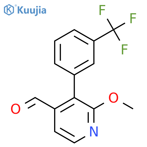2-Methoxy-3-(3-(trifluoromethyl)phenyl)isonicotinaldehyde structure