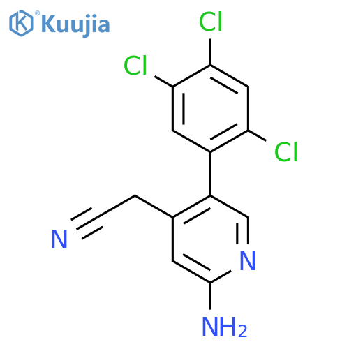 2-Amino-5-(2,4,5-trichlorophenyl)pyridine-4-acetonitrile structure