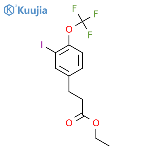Ethyl 3-(3'-iodo-4'-(trifluoromethoxy)phenyl)propionate structure