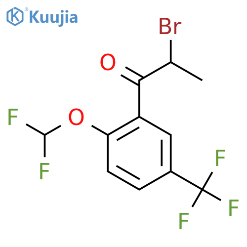 2-Bromo-2'-(difluoromethoxy)-5'-(trifluoromethyl)propiophenone structure