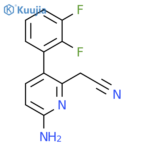 6-Amino-3-(2,3-difluorophenyl)pyridine-2-acetonitrile structure